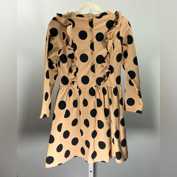 I DO ITALY - Caramel with Black Polka Dot Flannel Dress - Picture 2 of 5